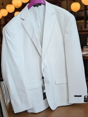 NWT Sartoria Men’s White Single-Breasted Sport Coat Blazer Sz. 50S